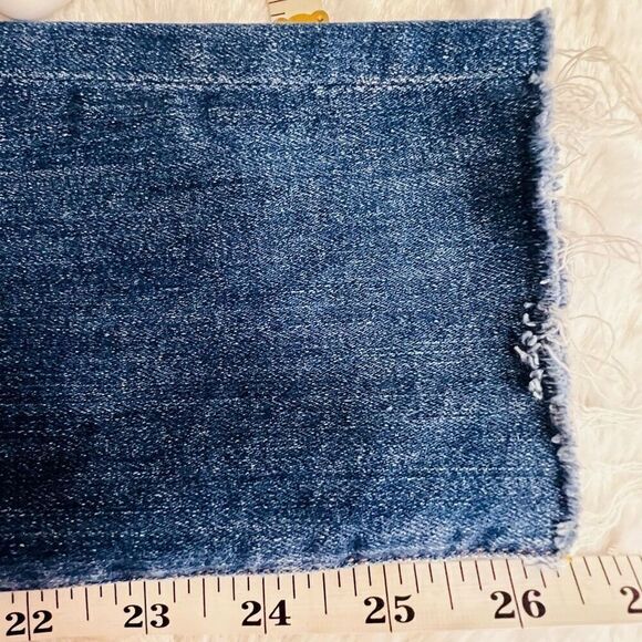 Frame Womens Blue Denim Raw Hem Hilltop Le High Skinny Jeans Medium Wash Size 24 - Picture 10 of 10
